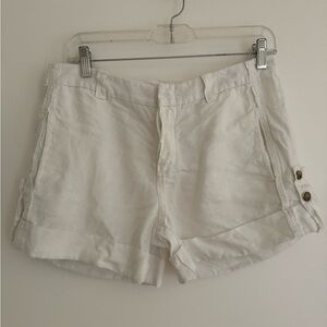 White linen Vince shorts, size 6